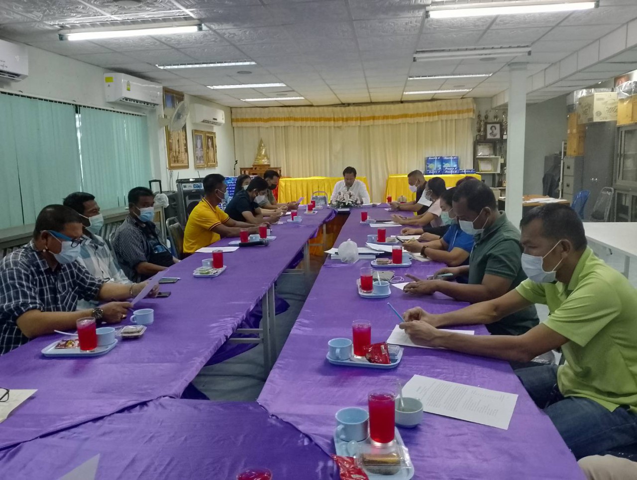 ประชุมผู้บริหาร สมาชิกสภาองค์การบริหารส่วนตำบล กำนันและผู้ใหญ่บ้าน ประจำปี พ.ศ.2565 (เดือนเมษายน พ.ศ.๒๕๖๕)